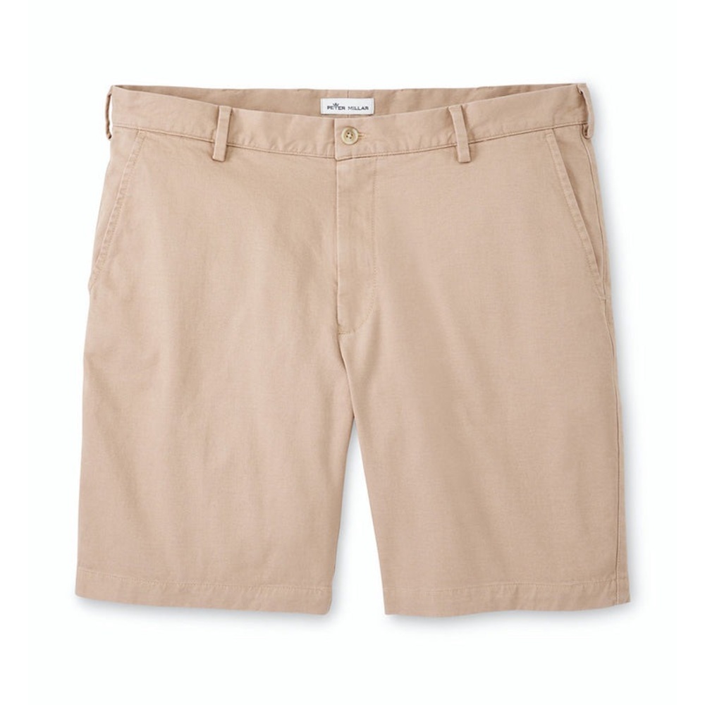 Peter Millar Khaki Pilot Twill Shorts ME0B05 8" Inseam NWT